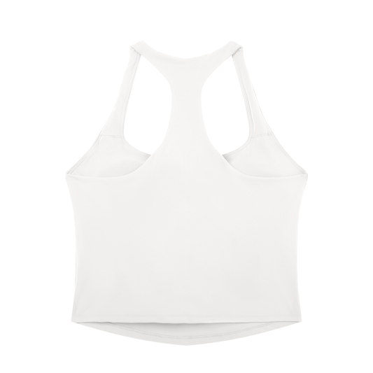 Flow State Crop Tank — White